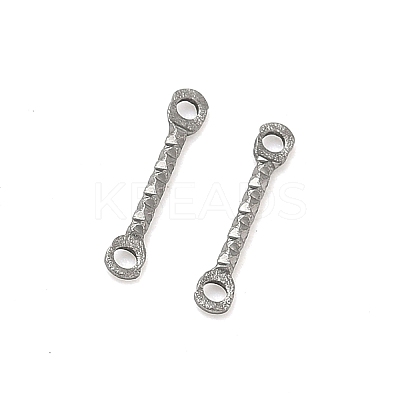 Textured 304 Stainless Steel Connector Charms STAS-H260-02P-1