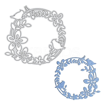 Wreath Carbon Steel Cutting Dies Stencils DIY-WH0170-062-1