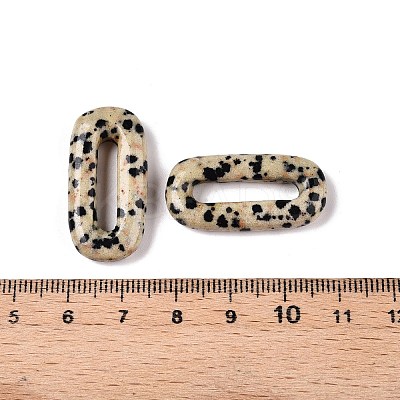 Natural Dalmatian Jasper Oval Pendants G-N342-105J-1