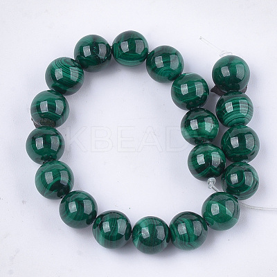 Natural Malachite Beads Strands G-S333-10mm-028-1