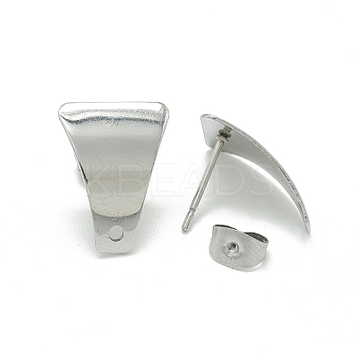 Non-Tarnish 304 Stainless Steel Stud Earring Findings STAS-Q225-10A-1