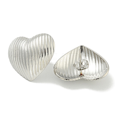 Non-Tarnish Heart 304 Stainless Steel Stud Earrings EJEW-G400-30P-1