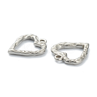 Non-Tarnish 304 Stainless Steel Hammered Pendants STAS-P279-09P-1
