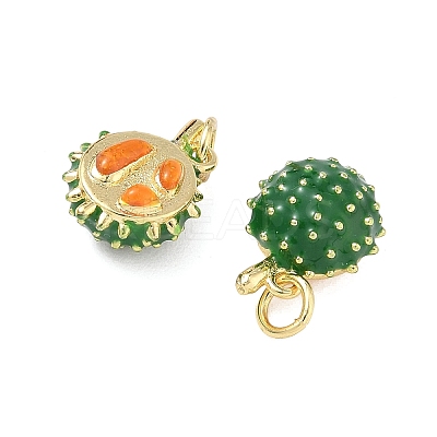 Brass Enamel Pendants KK-L256-44G-01-1