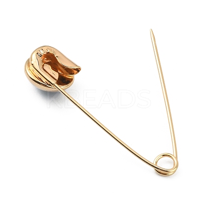Alloy & Glass Safety Pins AJEW-WH0323-29B-1