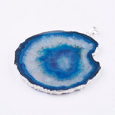 Natural Agate Big Pendants G-P305-E05-S-1