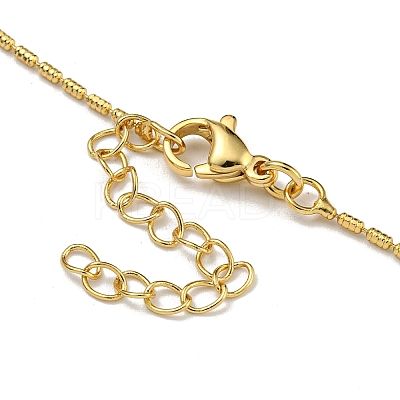 Brass Micro Pave Colorful Cubic Zirconia Peach Heart Pendant Necklaces for Women NJEW-Q346-01G-02-1