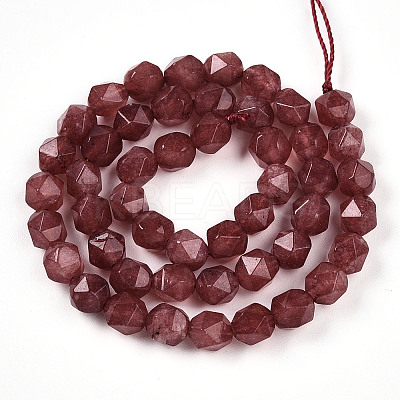 Dyed Natural White Jade Beads Strands G-T139-8mm-46O-1