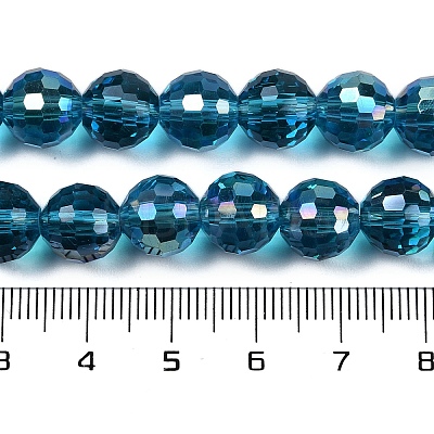 Transparent Electroplate Glass Beads Strands EGLA-N002-31-H07-1