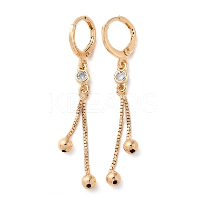 Glass Leverback Earrings EJEW-K256-16KCG-1