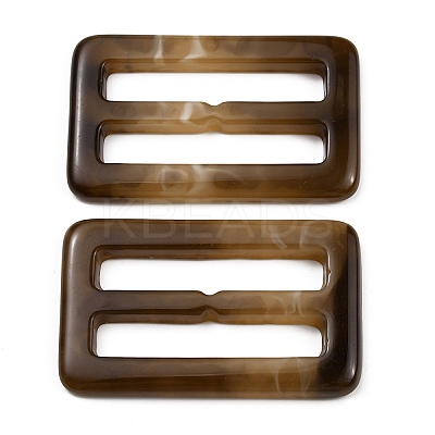 Rectangle Shape Resin Buckle Clasps RESI-WH0035-25C-05-1