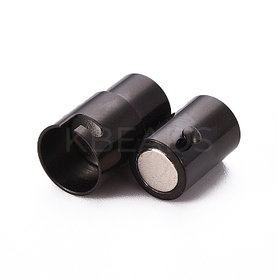 304 Stainless Steel Locking Tube Magnetic Clasps Ion Plating(IP) LS-STAS-I045-12-5mm-1