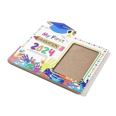 Graduate Theme Wooden Photo Frame AJEW-D069-01D-1