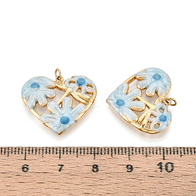 304 Stainless Steel Enamel Pendants STAS-T069-55M-1