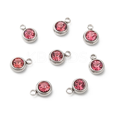 201 Stainless Steel Rhinestone Charms STAS-S068-10-1