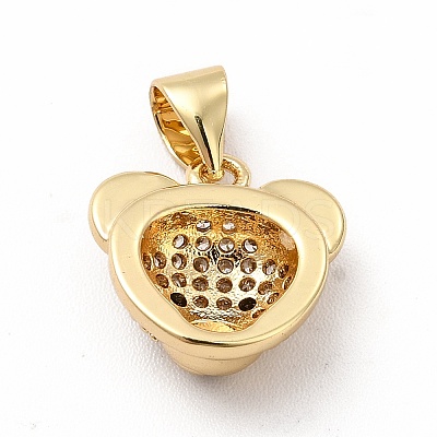 Rack Plating Brass Micro Pave Cubic Zirconia Charms KK-G456-23G-02-1