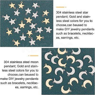 304 Stainless Steel Charms STAS-UN0016-61-1