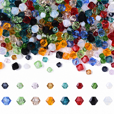 400Pcs 16 Styles Imitation 5301 Bicone Beads GLAA-YW0005-35-1