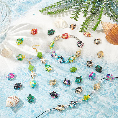 108Pcs 9 Colors Synthetic Turquoise Dyed Beads G-NB0005-43-1