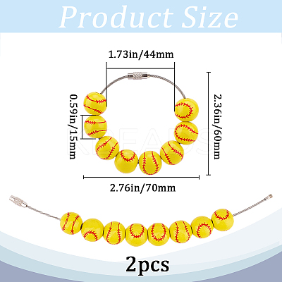 16mm Round Sport Ball Wooden Beaded Embellishments FIND-WH20003-42A-1