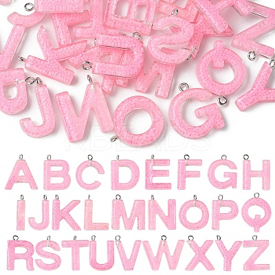 26Pcs 26 Styles Luminous Resin Pendants RESI-YW0003-42-1