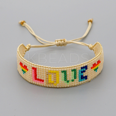 Miyuki Seed Braided Bead Bracelet BJEW-P269-02A-1