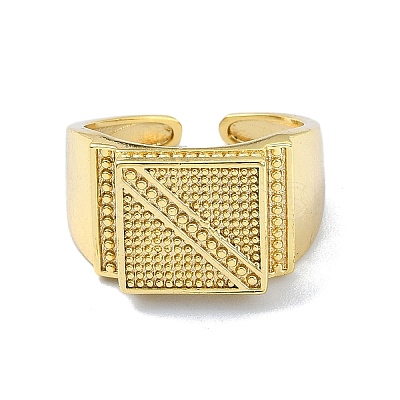 Brass Open Cuff Rings RJEW-B051-37G-1