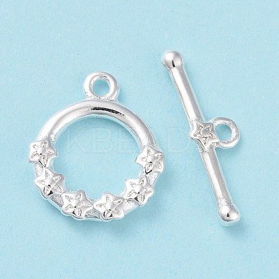 Eco-friendly Brass Toggle Clasps KK-D082-11S-1