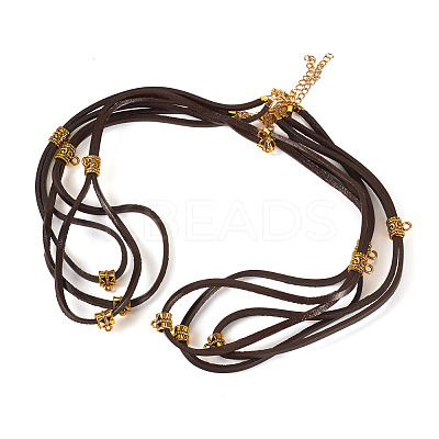 3Pcs Cowhide Leather Cord Double Layer Necklace Making AJEW-TA0002-77B-1