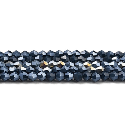 Opaque Solid Color Electroplate Glass Beads Strands X1-GLAA-F029-P4mm-A09-1