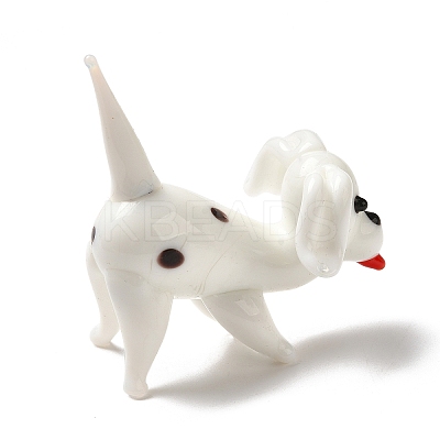 3D Dalmatian Dog Handmade Lampwork Ornaments Figurine DJEW-C013-01-1