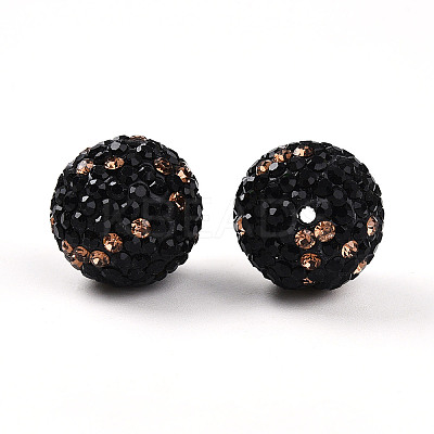Polymer Clay Pave Rhinestone Beads RB-T018-01I-1