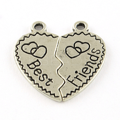 Tibetan Style Alloy Split Pendants TIBE-Q050-201AS-LF-1