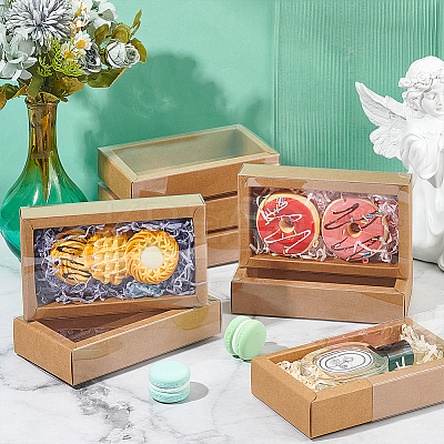 Foldable Paper Drawer Boxes with Clear Plastic Cover CON-WH0095-68A-01-1