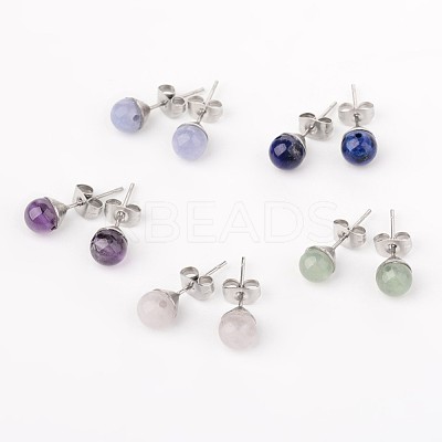 304 Stainless Steel Stud Earring Findings X-EJEW-JE02067-1