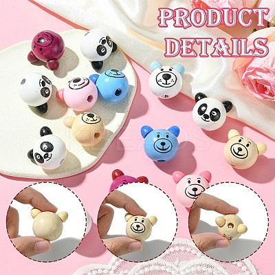 Natural Wooden Beads WOOD-YW0001-20-1