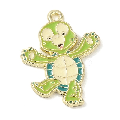 Alloy Enamel Pendants ENAM-C022-01B-G-1