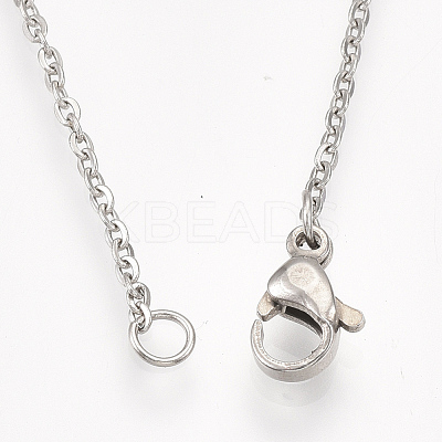Non-Tarnish 201 Stainless Steel Pendant Necklaces NJEW-T009-JN064-1-45-1