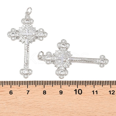 Brass Micro Pave Cubic Zirconia Pendants KK-B167-21P-1