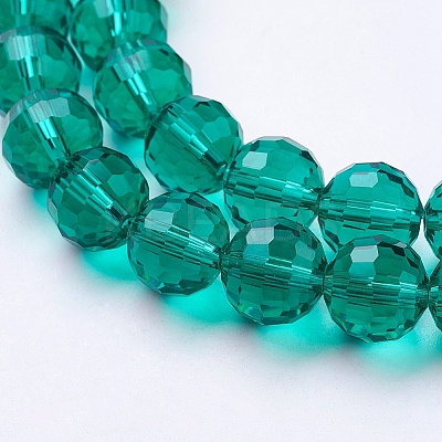Transparent Glass Bead Strands GLAA-R095-10mm-M-1