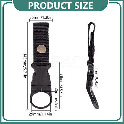 8Pcs 4 Colors Nylon & Plastic Hanging Bottle Buckle Clip Carabiner AJEW-FG0004-89-1
