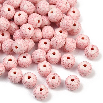 Acrylic Imitation Turquoise Beads OACR-S047-14-1