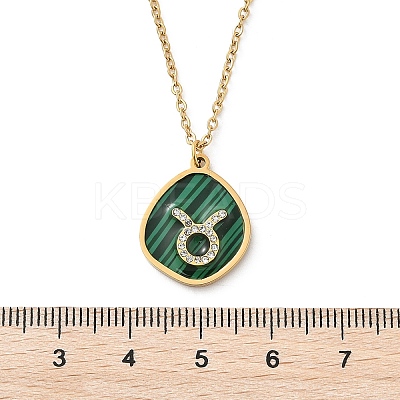 304 Stainless Steel Micro Pave Cubic Zirconia constellation Pendant Necklaces NJEW-R021-01G-02-1