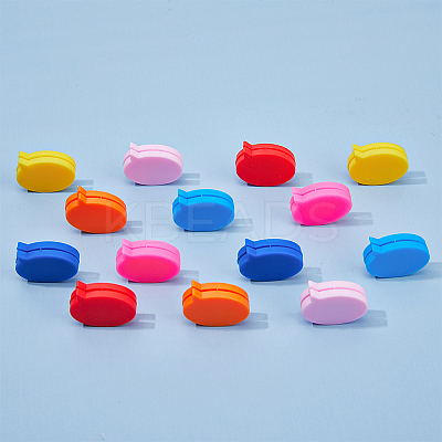 14Pcs 7 Colors Speech Bubble Silicone Tennis Racquet Dampener AJEW-FH0004-58-1