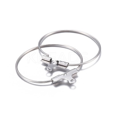 Tarnish Resistant 316 Surgical Stainless Steel Hoop Earring Findings STAS-P238-09P-01-1
