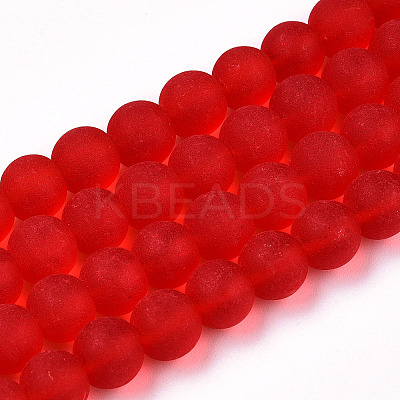 Transparent Glass Beads Strands GLAA-T032-T8mm-MD09-1