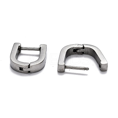 Tarnish Resistant 304 Stainless Steel Huggie Hoop Earrings STAS-J033-12A-P-1