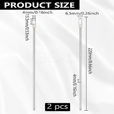2Pcs Stainless Steel Sewing Needle Devices TOOL-LP0001-06-1