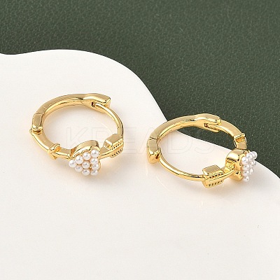 Brass Heart Hoop Earrings EJEW-D337-16G-1