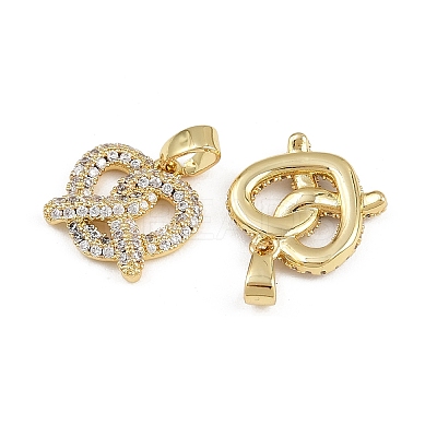 Brass Micro Pave Cubic Zirconia Pendants KK-A269-53G-1